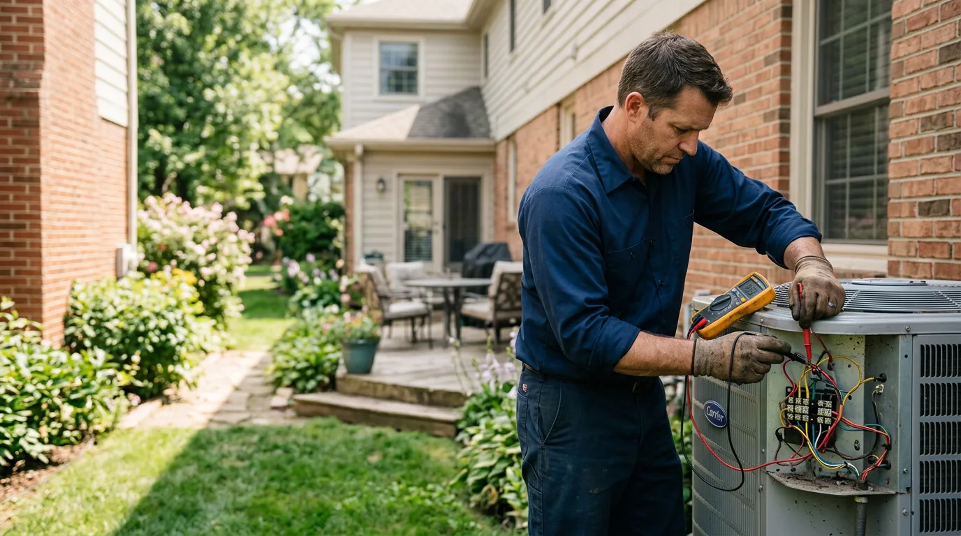 HVAC technician working near Lake Bluff, IL